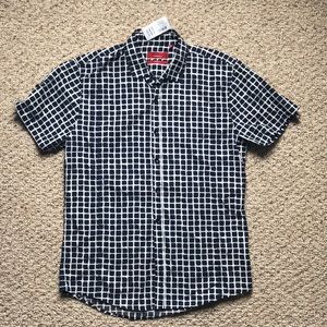 Navy Blue (trim fit - short sleeve) Button Down